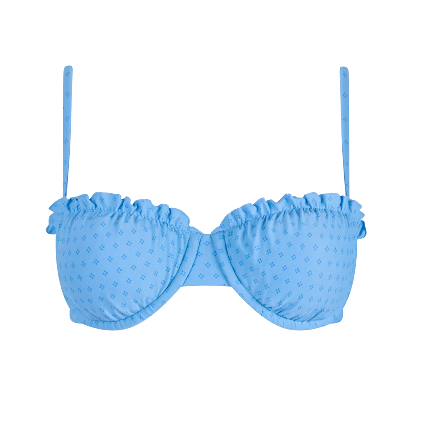 women's le marin dot ruched cup bikini top