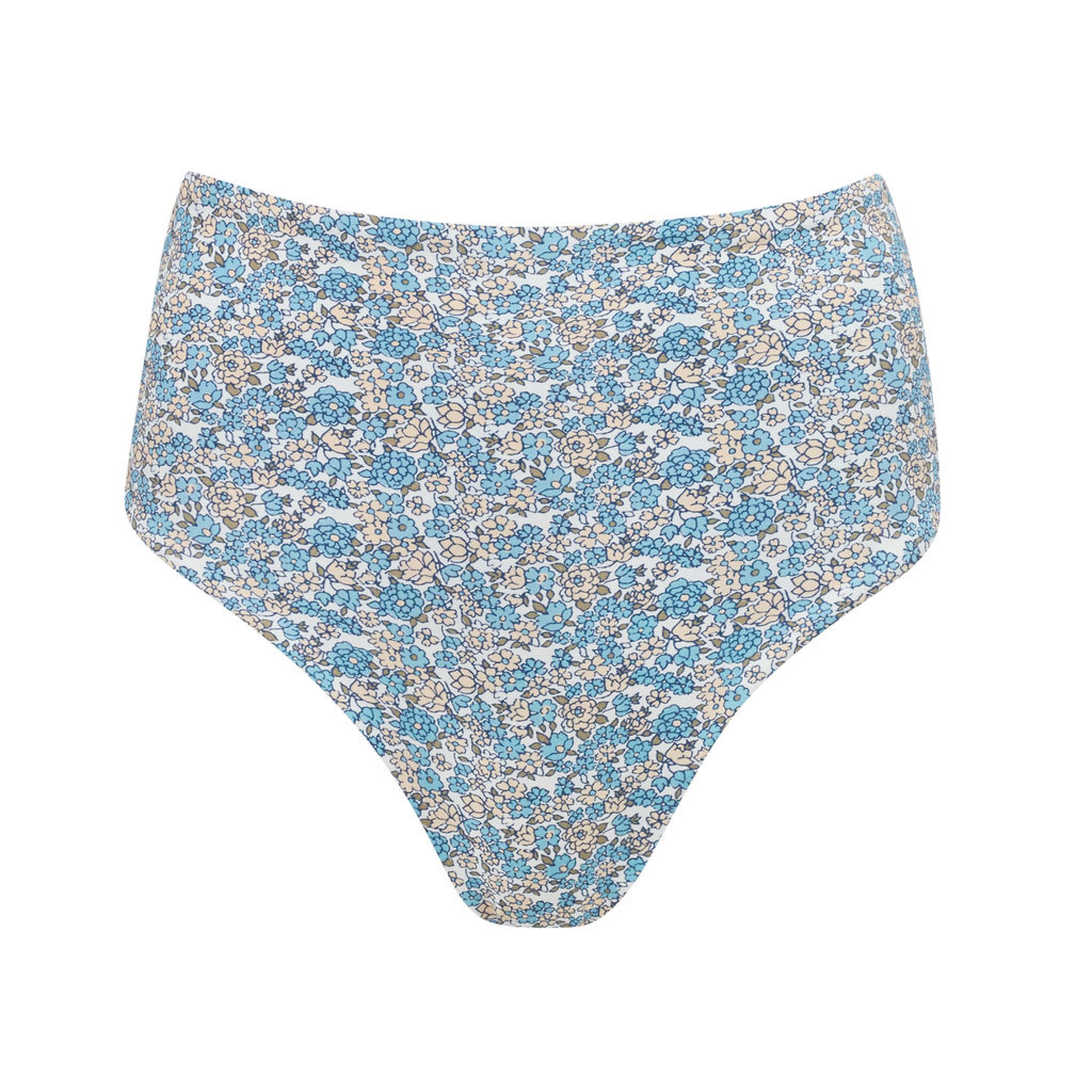 women's original slate floral high waisted bikini bottom
