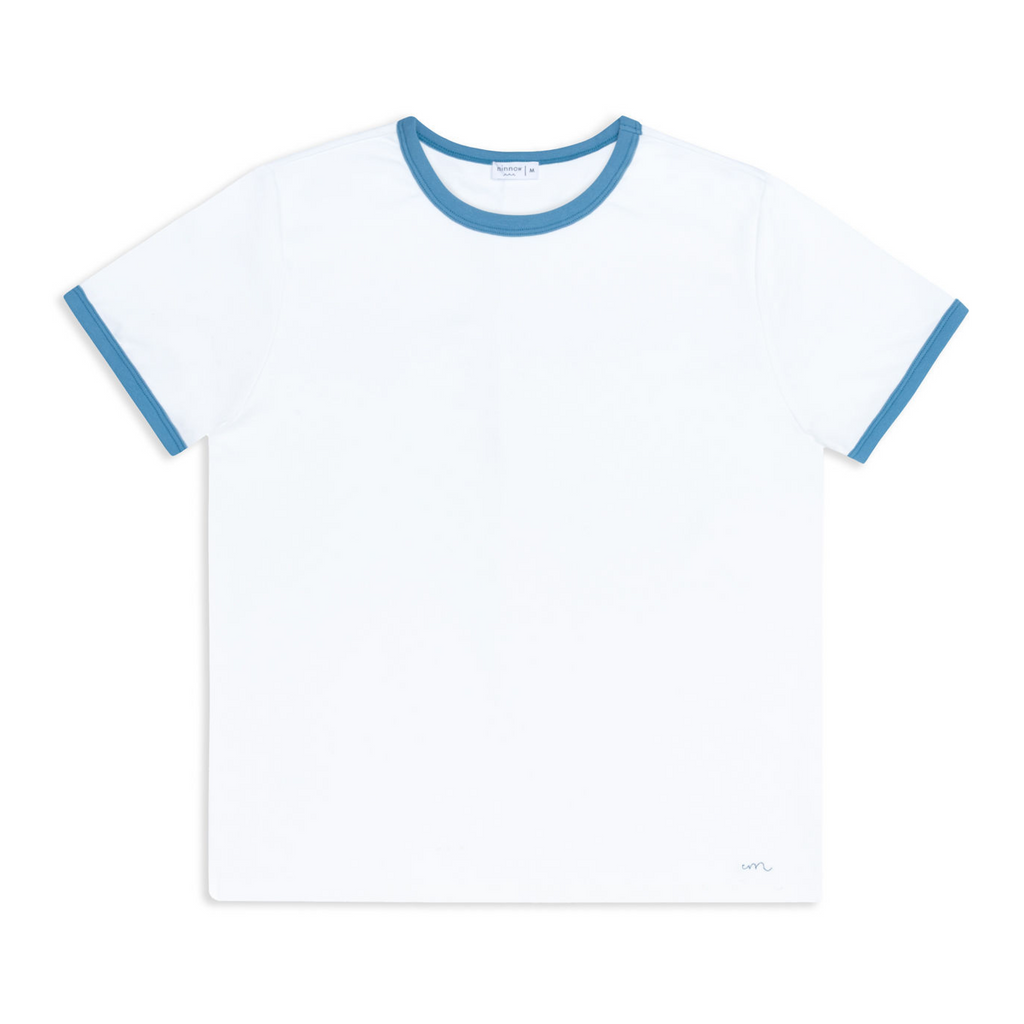 women's white ringer tee