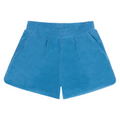 women's cerulean blue french terry short