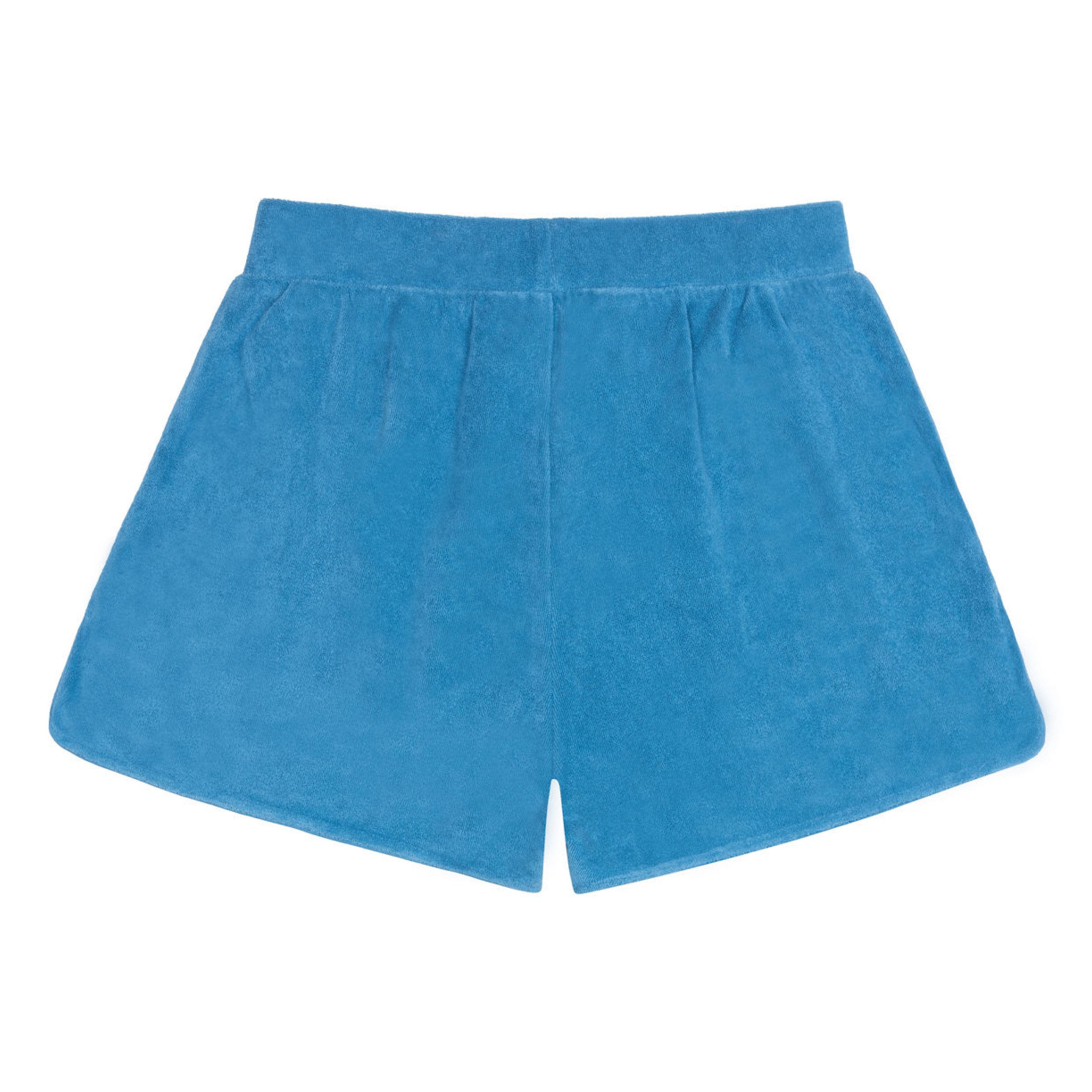 women's cerulean blue french terry short