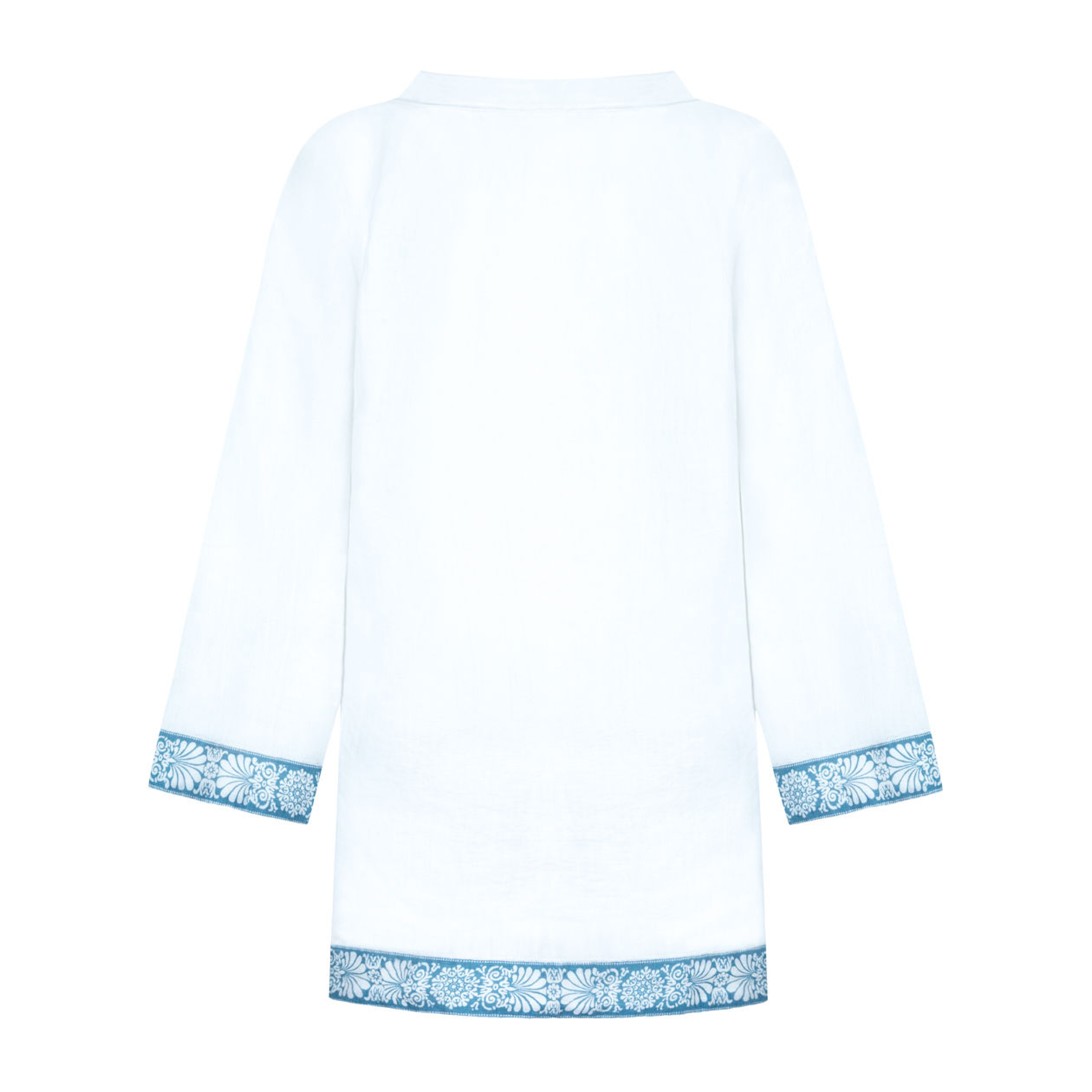 women's white linen tunic dress